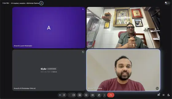 Online AI implementation review call with Dalmia Synthetics