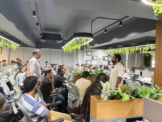 Wide view of the Impero IT Services AI training with every department present