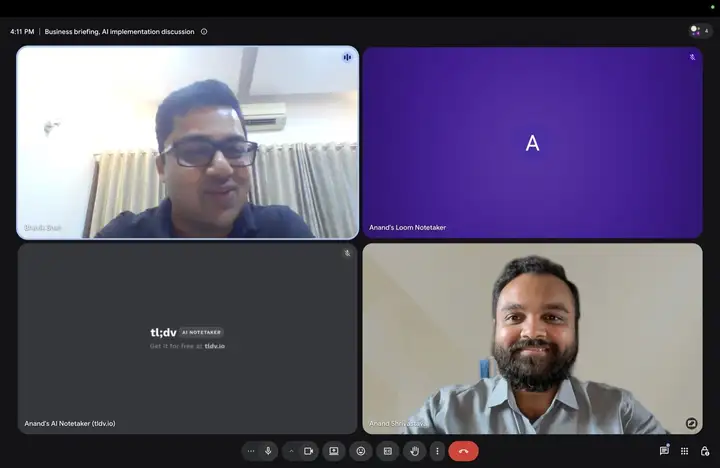 Online 1:1 AI business coaching session with the owner of PD Enterprise